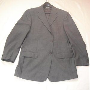 Claiborne Men's Dress Suit Coat Jacket Gray Size 44L Regular 100% Wool